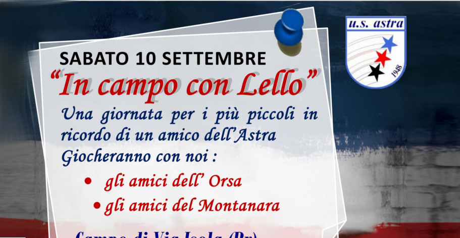 Sabato 10 Settembre – Torneo di Lello