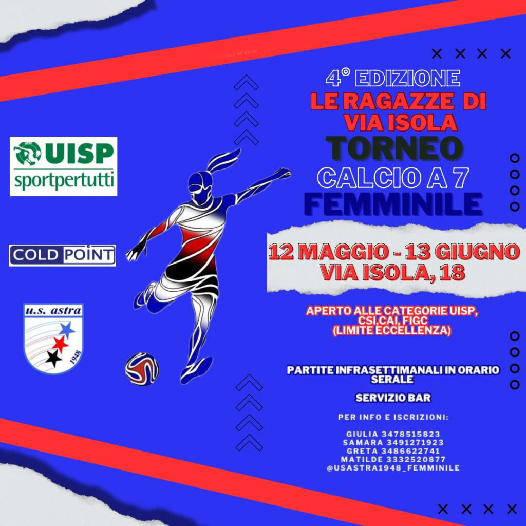 4° TORNEO CALCIO A 7 – LE RAGAZZE DI VIA ISOLA