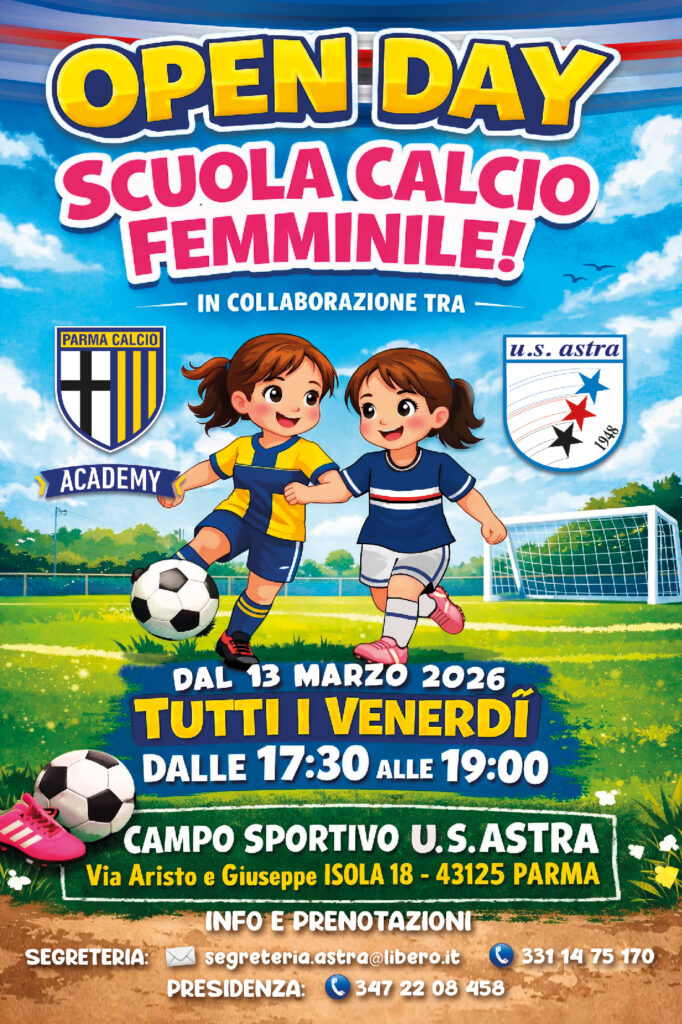 Opend day Scuola calcio femminile in collaborazione Parma Calcio & Usastra
